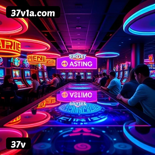 Interface do aplicativo 37v mostrando jogos disponíveis no iOS e Android